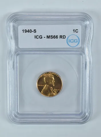 1940-S Lincoln Wheat Cent MS66 RD ICG