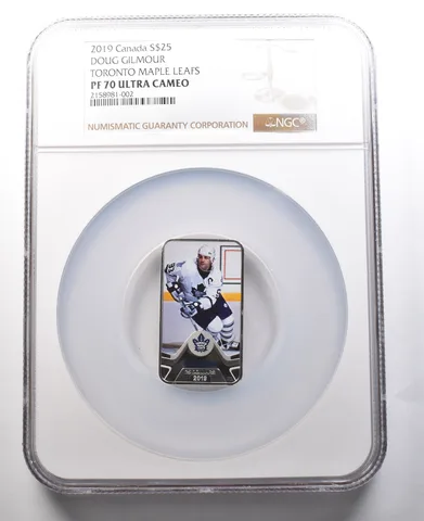2019 Canada $25 Silver Doug Gilmour Toronto Maple Leafs PF70 UCAM NGC *8459