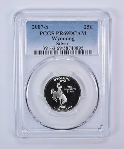 2007-S Washington State Quarter Silver Wyoming PR69 DCAM PCGS