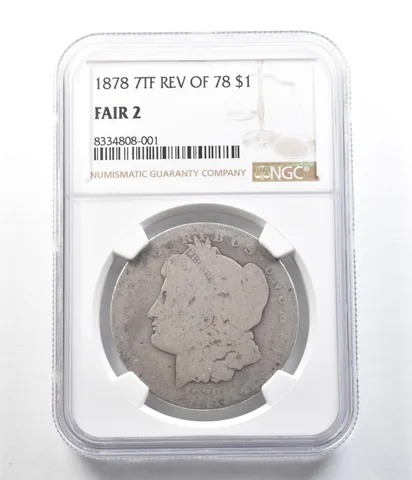 1878 7TF Morgan Silver Dollar Reverse Of 78 Fair 2 NGC Lowball *9626