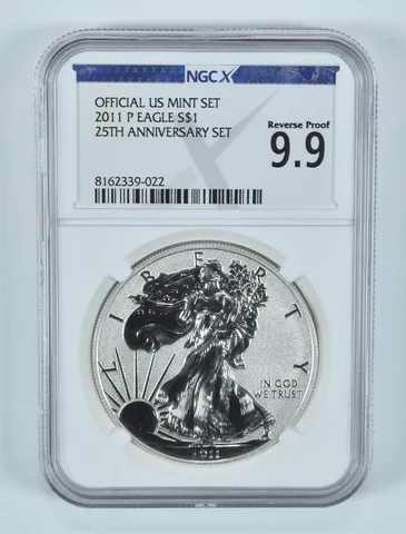 2011-P American SIlver Eagle Set Reverse Proof 9.9 NGC X NGCX