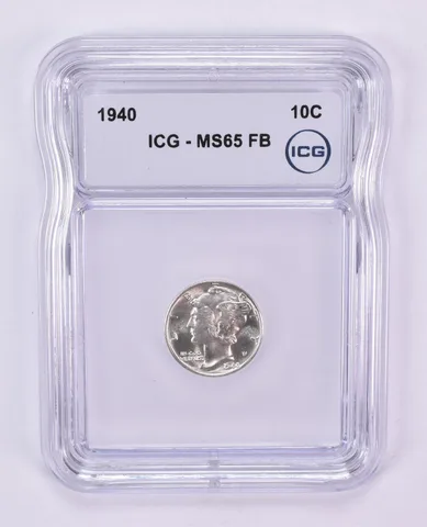 1940 Mercury Dime MS65 FB ICG
