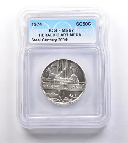 1974 So Called Half Dollar Steel Century 200th MS67 ICG