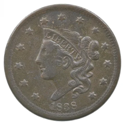 1838 Matron Head Large Cent a6214