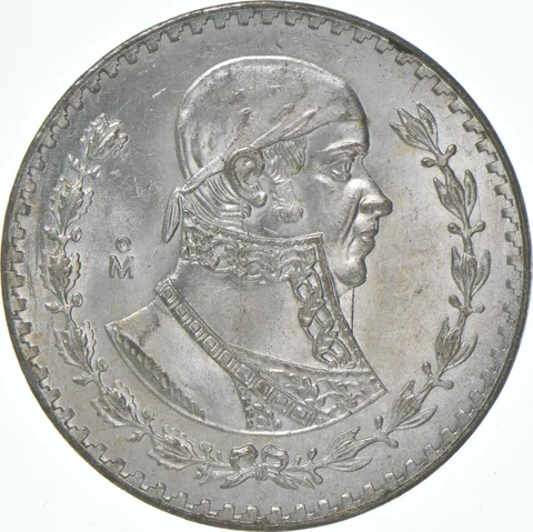 1957 Mo Mexico 1 Peso BU