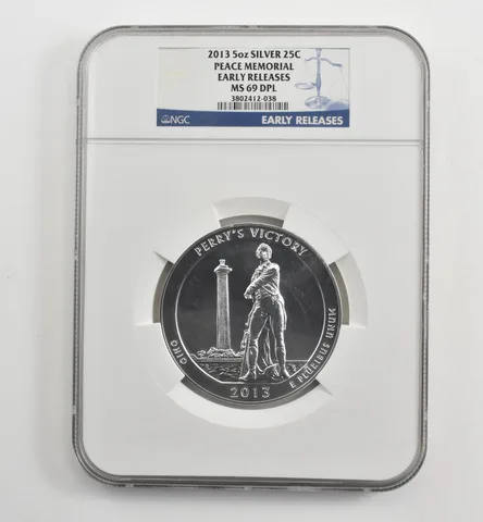 2013 5 Oz Silver Quarter America The Beautiful Peace Memorial MS69 DPL NGC *1670