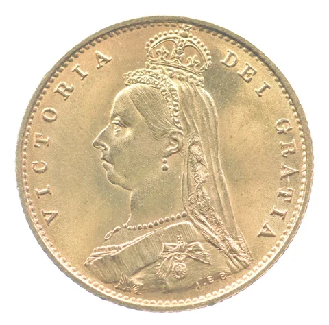 1887 Great Britain 1/2 Sovereign Jubilee Head Gold *2765