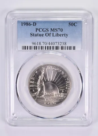 1986-D Statue of Liberty Commemorative Half Dollar MS70 PCGS