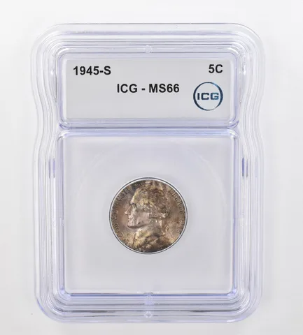 1945-S Jefferson Nickel MS66 ICG Beautiful Tone *0892