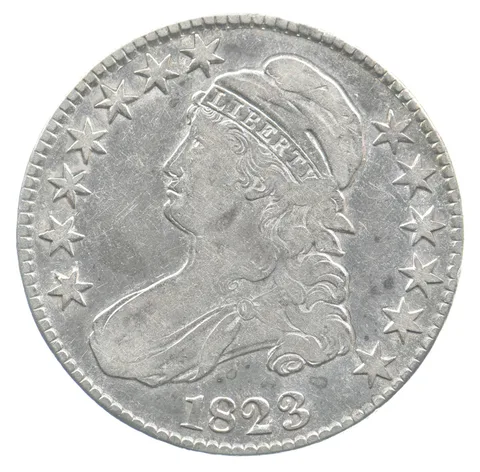 1823 Capped Bust Half Dollar Broken 3 *4812