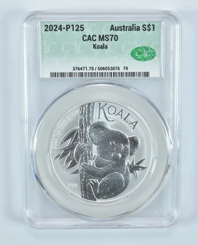 2024 P125 Australia 1 Dollar Silver Koala MS70 CAC CACg
