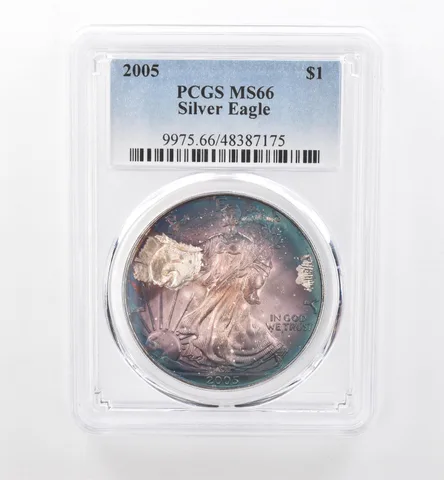 2005 American Silver Eagle MS66 PCGS Beautiful Tone *1953