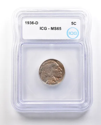 1936-D Indian Head Buffalo Nickel MS65 ICG *1407