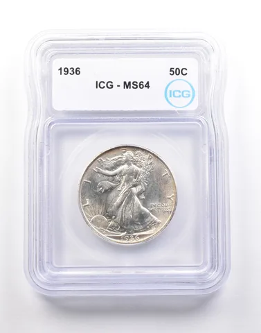 1936 Walking Liberty Half Dollar MS64 ICG *5187