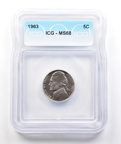 1963 Jefferson Nickel MS68 ICG a2881