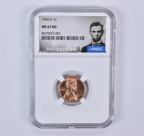 1944-D Lincoln Wheat Cent MS67 RD NGC Special Label