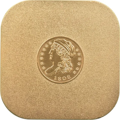 1808 $2.50 Matron Head Gold Half Eagle 99.9g 24K Gold Plated Plate Coin a3908