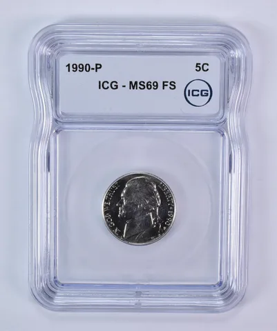1990-P Jefferson Nickel MS69 FS ICG