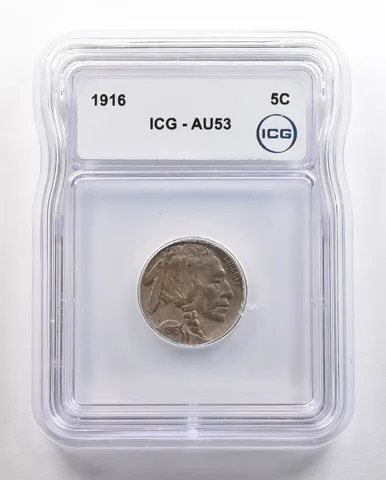 1916 Indian Head Buffalo Nickel AU53 ICG *4427