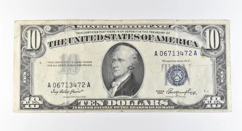 Better 1953 Silver Certificate $10 United States Note - Better Grade *734