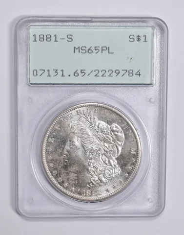 MS65 PL 1881-S Morgan Silver Dollar PCGS Rattler Upgrade? a0335