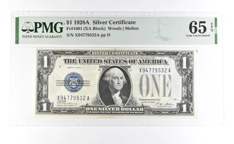 1928 A $1 Silver Certificate Fr#1601 Gem Unc 65 EPQ PMG *6999