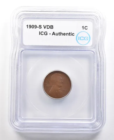 1909-S VDB Lincoln Wheat Cent Authentic ICG *6608