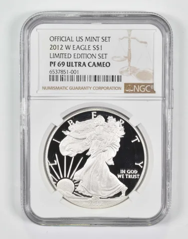 2012-W American Silver Eagle Limited Edition Set PF69 NGC Brown Label
