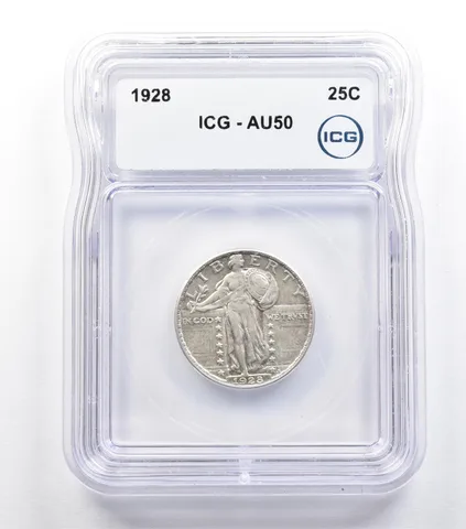 1928 Standing Liberty Quarter AU50 ICG *9312