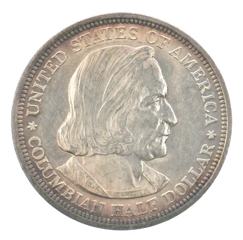 1892 Columbian Exposition Commemorative Half Dollar Peripheral Tone *6865