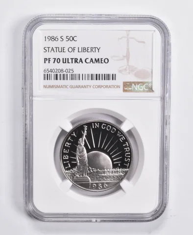 1986-S Statue of Liberty Commemorative Half Dollar PF70 NGC