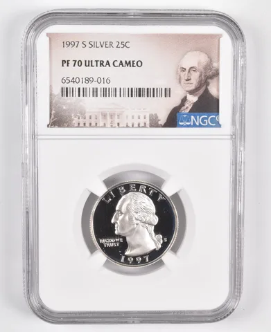 1997-S Washington Quarter SILVER PF70 Ucam NGC Special Lbl