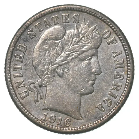 1916 Barber Dime a6254