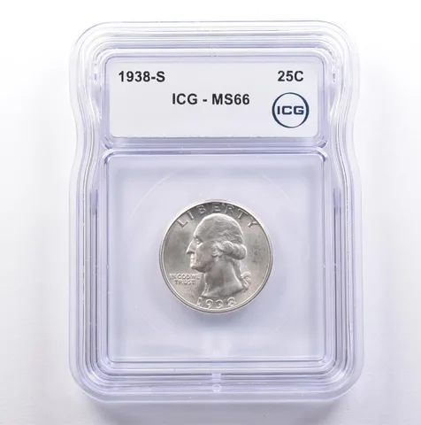 1938-S Washington Quarter MS66 ICG *9075