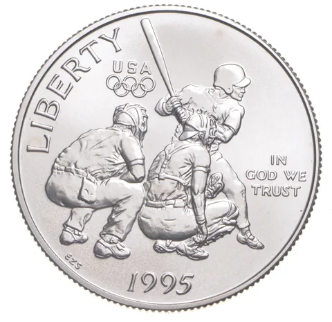 1995 Unc Olympic Baseball Commemorative Half Dollar