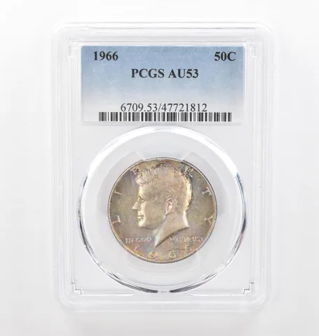 1966 Kennedy Half Dollar AU53 PCGS Beautiful Tone *2207