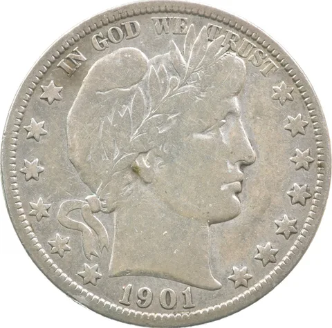1901-S Barber Half Dollar a3430