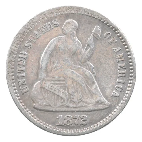1872 Seated Liberty Half Dime *7050
