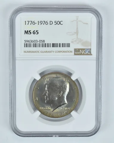 MS65 1776-1976-D Kennedy Half Dollar - Graded NGC Rainbow Tone *8787