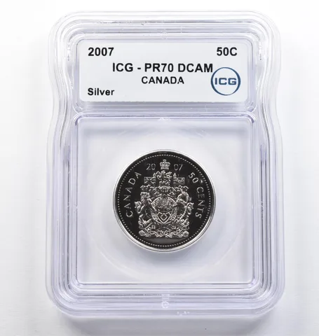 2007 Canada 50 Cents Silver PR70 DCAM ICG *9392