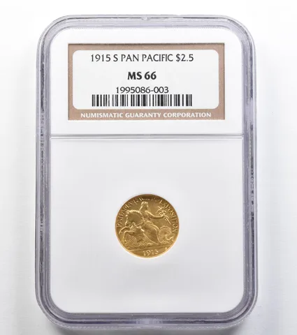 1915-S $2.50 Panama Pacific Exposition Gold Commemorative MS66 NGC *9593