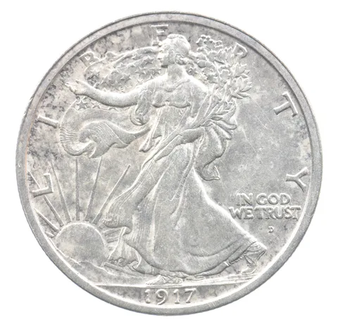 1917-D Obverse Walking Liberty Half Dollar *0888