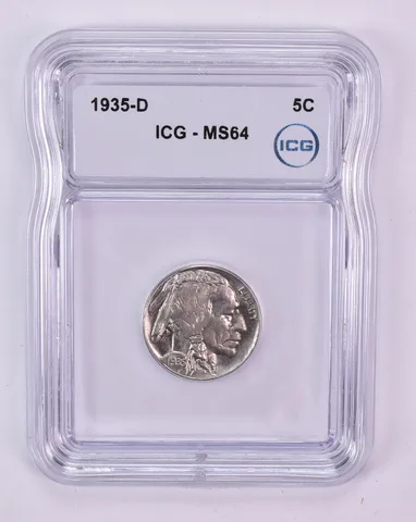 1935-D Indian Head Buffalo Nickel MS64 ICG