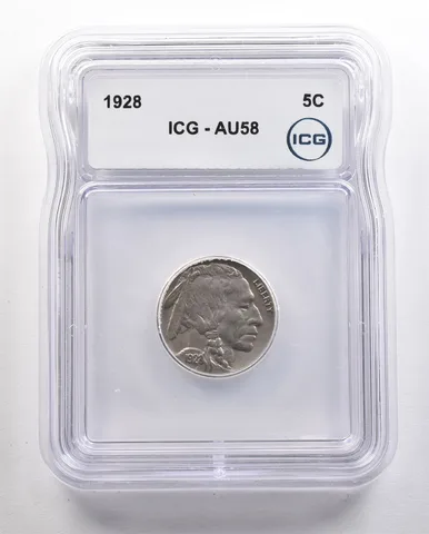 1928 Indian Head Buffalo Nickel AU58 ICG *4420