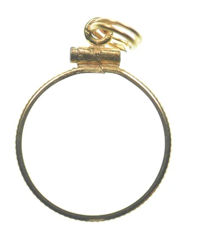 12k 0.7 Gram Gold Filled 15.5mm Coin Bezel Pendant Frame Edge *4989