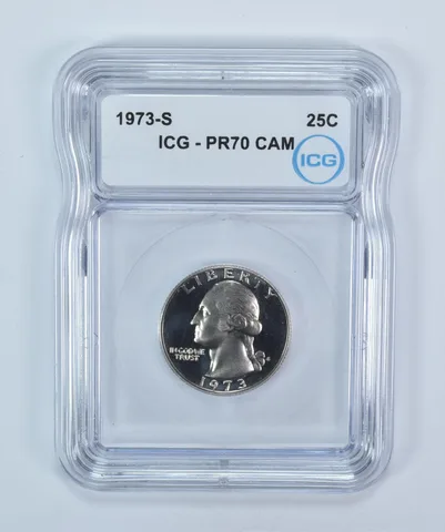 1973-S Washington Quarter PR70 CAM ICG