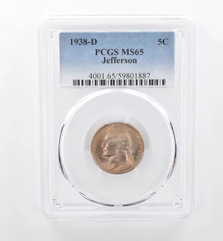 1938-D Jefferson Nickel MS65 PCGS Beautiful Tone *1815