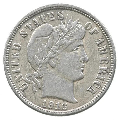 1916 Barber Dime a5953