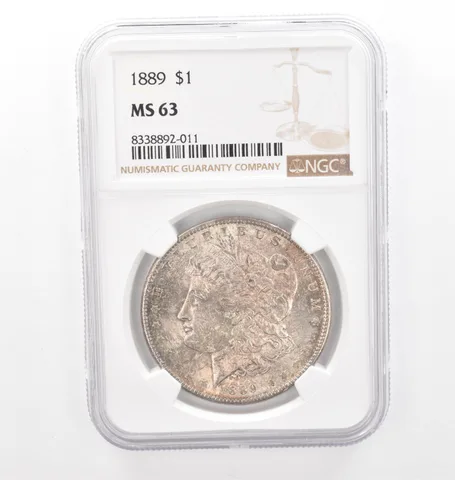 1889 Morgan Silver Dollar MS63 NGC Beautiful Tone *2061