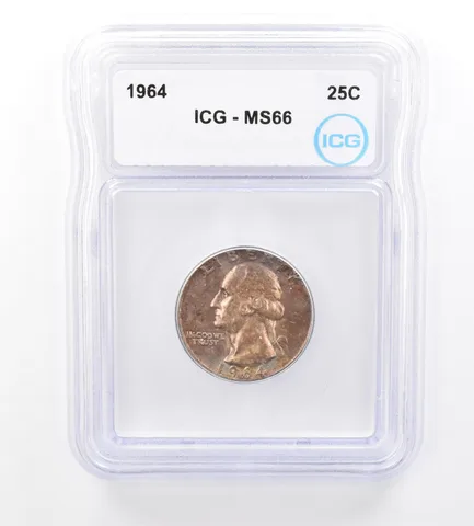 1964 Washington Quarter MS66 ICG Beautiful Tone *1723